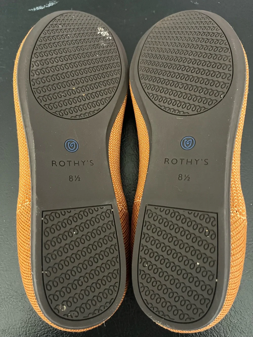 Rothy's Rust Flats with Blue Accent - Picture 3 of 5